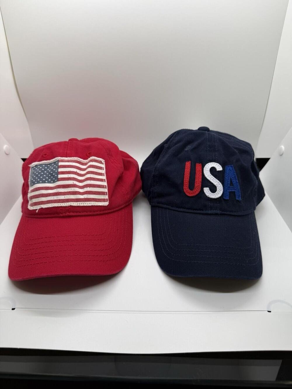 Old Navy USA Hat’s Lot Of 2-One Size/Adjustable/Relaxed Fit